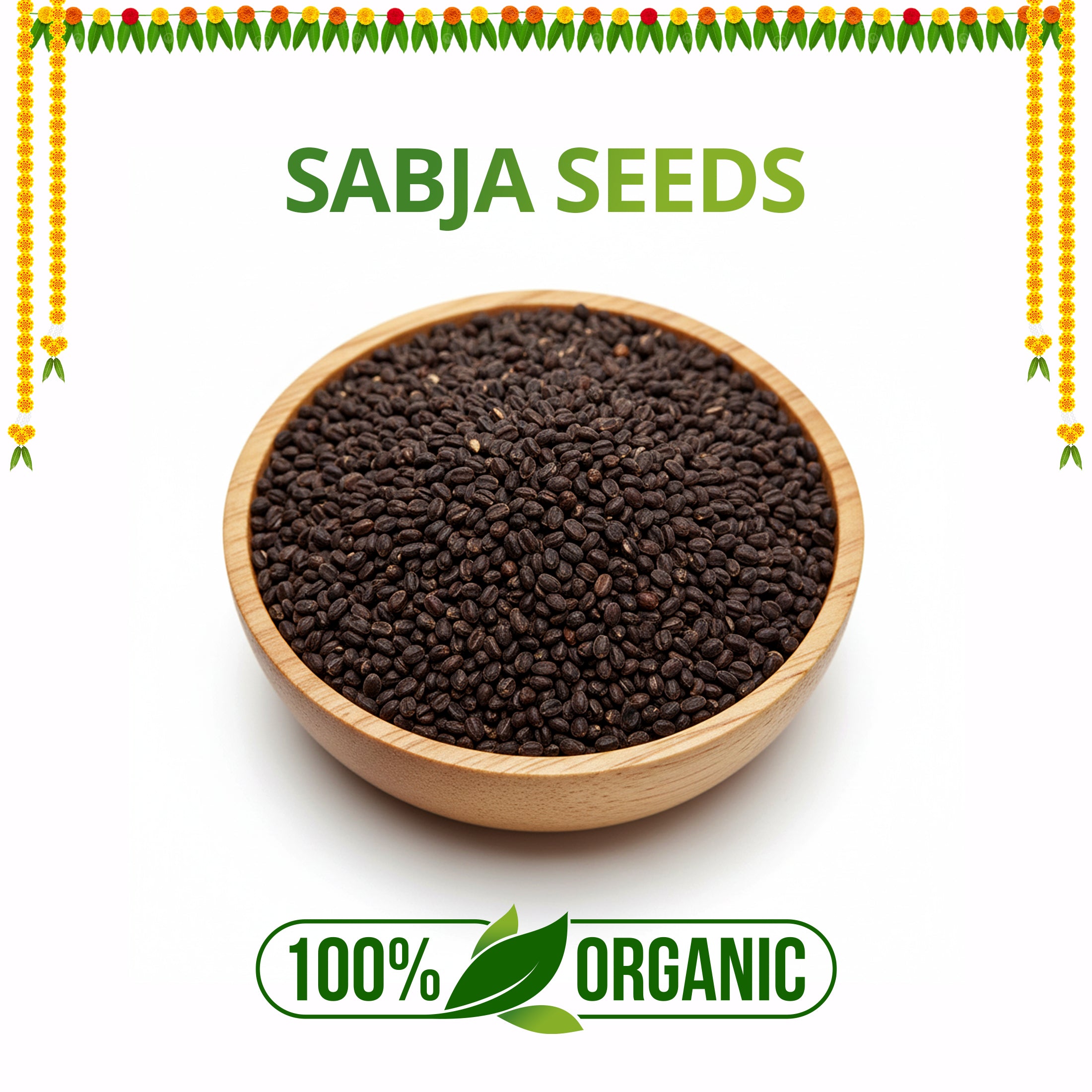 Premium Sabja Seeds (Basil Seeds) – Natural Coolant | Rich in Fiber